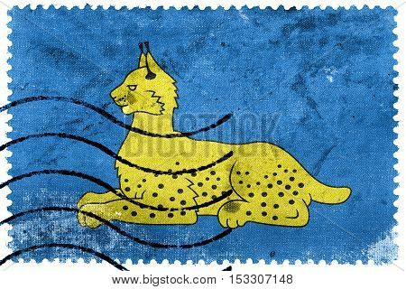 Flag Of Homel (gomel), Belarus, Old Postage Stamp