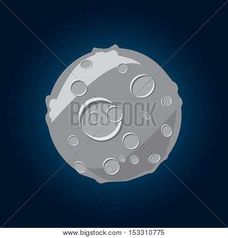 Vector moon Flat style objects eps jpg