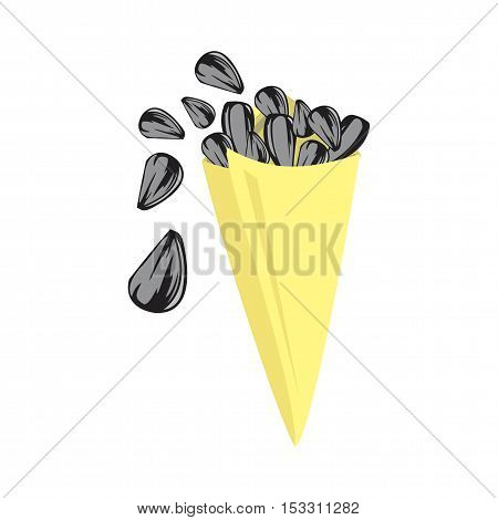 Vector image of sunflower seeds jpg eps