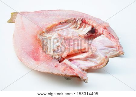 Grouper Fish cleaned scaled fresh on white background