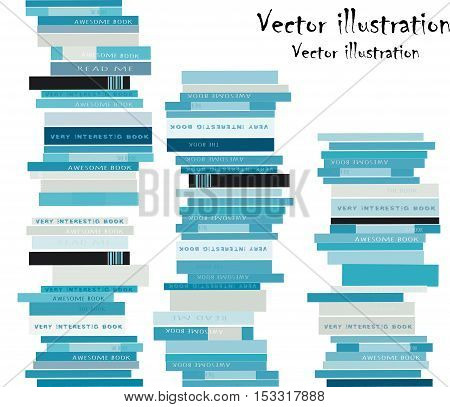 Stack of books. Modern design.Vector illustration in flat style