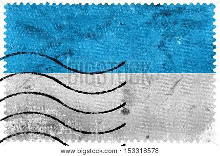 Flag Of Viljandi, Estonia, Old Postage Stamp