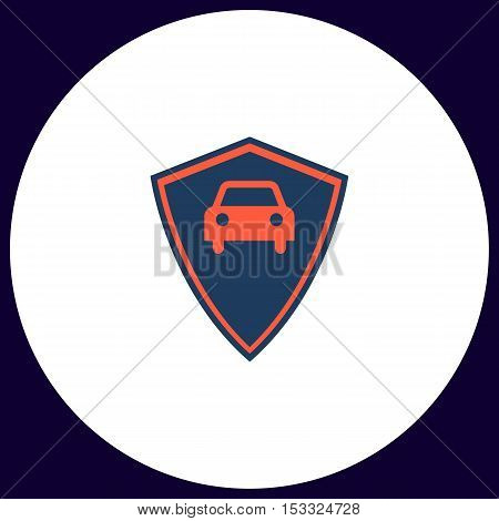 Car guard Simple vector button. Illustration symbol. Color flat icon