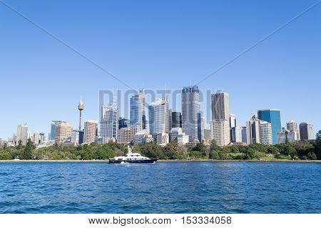 Financial district (CBD) in Sydney from the botanical gardens