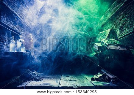 Magical Witcher Cottage With Copy Space For Halloween