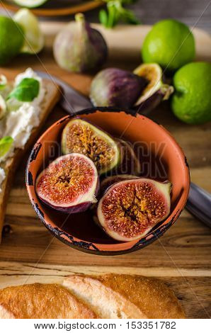 Fresh Baguette With Figs