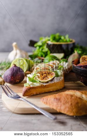 Fresh Baguette With Figs