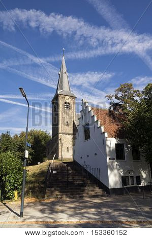 The Willibrord church in the Dutch village Nederhorst den berg was built in the twelfth century on a natural sandhill that was created during the last ice age