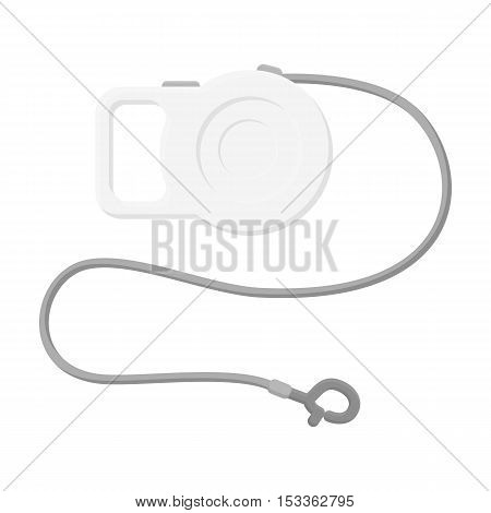 Pet lead icon in monochrome style isolated on white background. Cat symbol vector illustration.