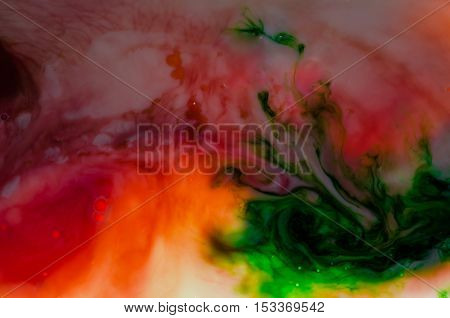 Colorful abstract space images with blended colors
