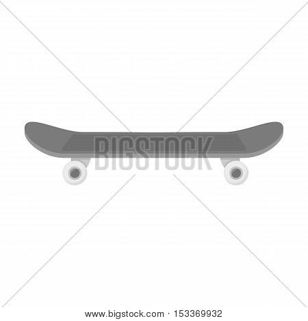 Skateboard icon in monochrome style isolated on white background. Park symbol vector illustration.