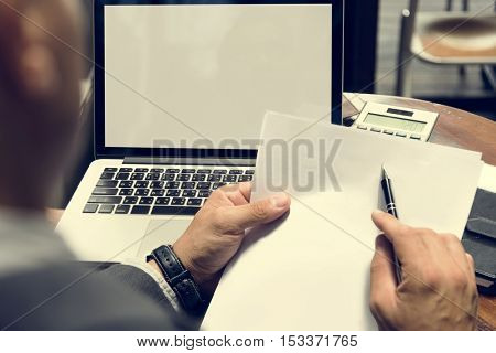 Layerspace Paper Document Business Men Concept