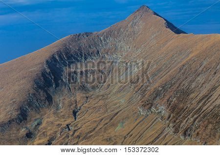 Landscape in Charpathian Mountains of Moldoveanu the highest summits of Romania (Moldoveanu 2544 m)