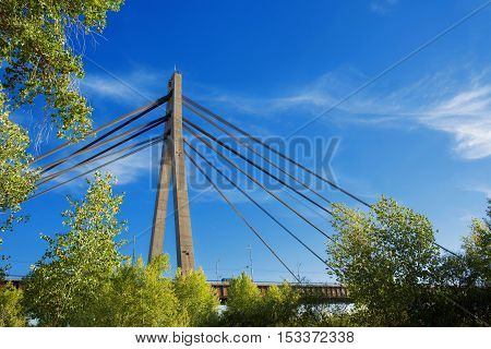 Moscow bridge in sunny day. Kiev. Ukraine