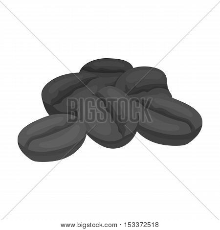 Coffee beans icon in monochrome style isolated on white background. Turkey symbol vector illustration.