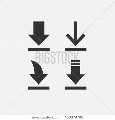Download simple flat style cloud drive icon set