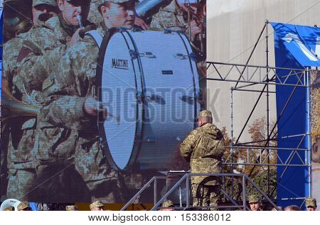 Ukrainian nazionalists celebrate the Day of OUN-UPA (Organisation of Ukrainian Nazionalists - Ukrainian Peoples Army). October 14,2016,Kiev, Ukraine