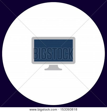 Monoblock PC Simple vector button. Illustration symbol. Color flat icon