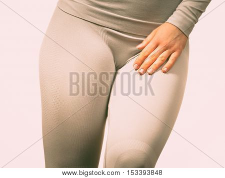Sport Fit Woman In Thermal Clothes.