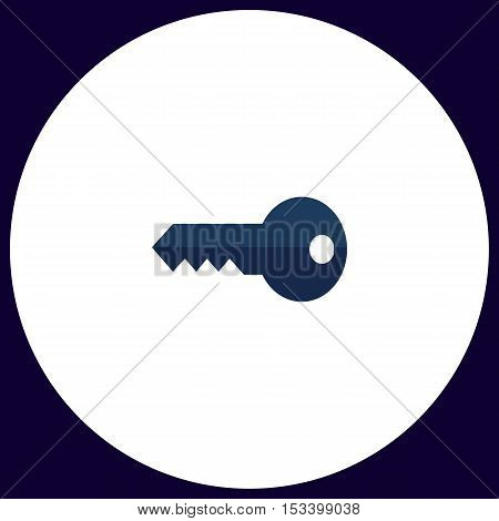 Key Simple vector button. Illustration symbol. Color flat icon