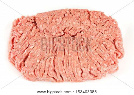 ground pork isolated on white background for design