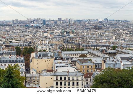 The City Skyline At Daytime. Paris, France