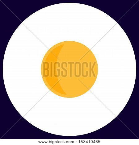 lunation Simple vector button. Illustration symbol. Color flat icon