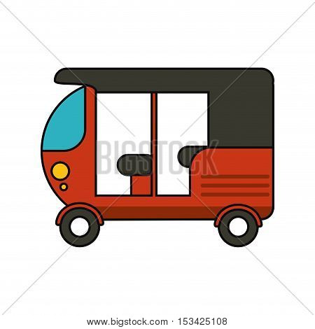 three wheeler vehicle icon. transportation travel and trip theme. Isolated design. Vector illustration