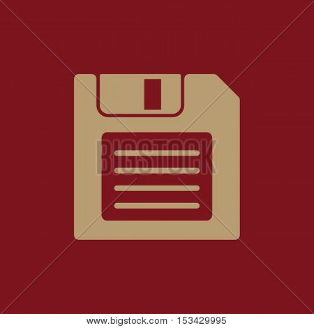 The floppy disk icon. Diskette symbol. Flat Vector illustration