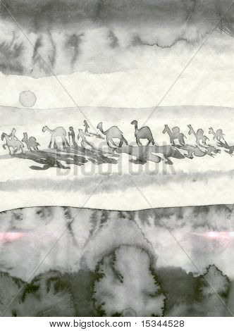 Caravana en el desierto
