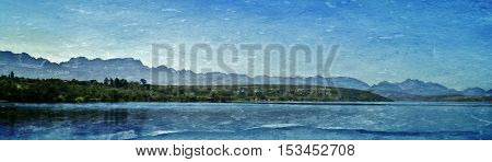 Landscape with Clanwilliam Dam and the Cederberg Mountains