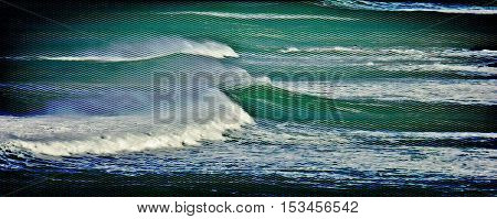 Seascape with Atlantic waves on a windy day...
