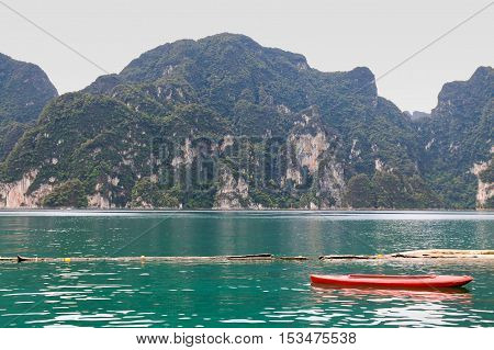Choew Lan Dam  in Surat Thani  THAILAND