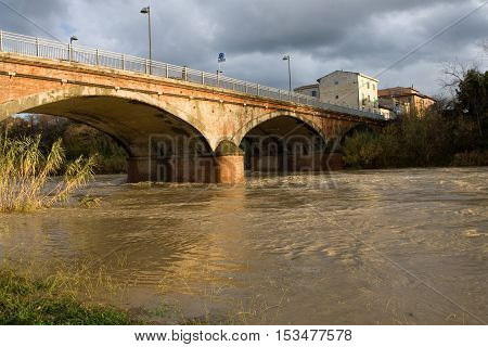 Cecina, Livorno, Tuscany - Flooded River