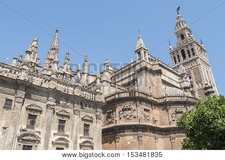 The Cathedral of Saint Mary of the See (Seville Cathedral) in Seville Andalusia Spain