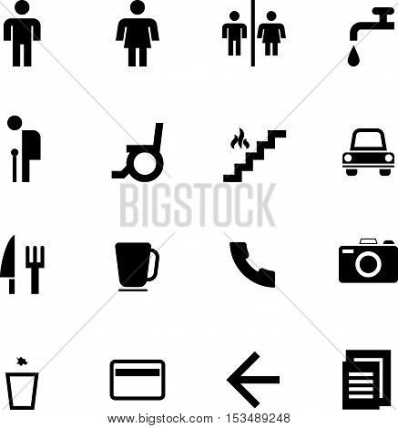 vectors pictogram symbol icon entrance toilet shopping