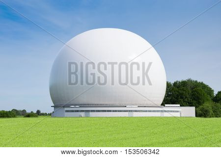 Satellite ground station or earth terminal designed for extraplanetary telecommunication with spacecrafts and reception of radio waves from astronomical radio sources