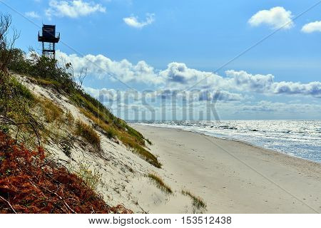 Russian part of Curonian Spit in summertime. Curonian spit is the most popular destination of the Kaliningrad region. It is a UNESCO World Heritage Site. Russia