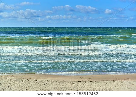 Russian part of Curonian Spit in summertime. Curonian spit is the most popular destination of the Kaliningrad region. It is a UNESCO World Heritage Site. Russia