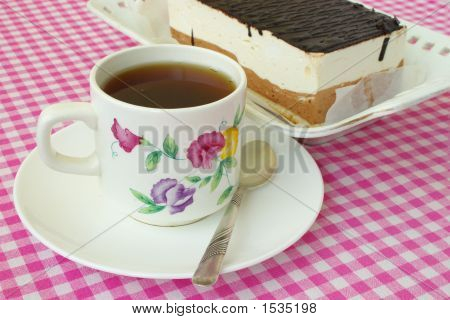 Chocolate Cake And Tea
