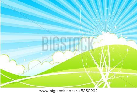 Sunny floral background