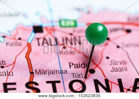 Turi pinned on a map of Estonia