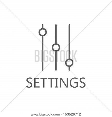 Adjustment music line vector icon. High quality outline pictigram for design website or mobile app. Vector thin line illustration of adjustment music line vector icon.