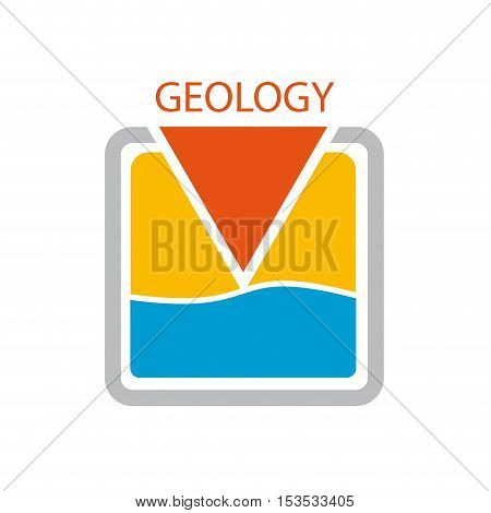 Vector sign geologist. Search of water isolated ilustration
