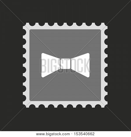 Isolated Mail Stamp Icon With  A Neck Tie Icon
