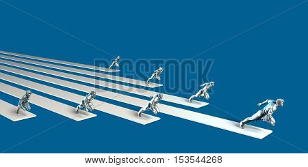 Management Strategy and Structured Team Dynamics as Concept 3d Illustration Render
