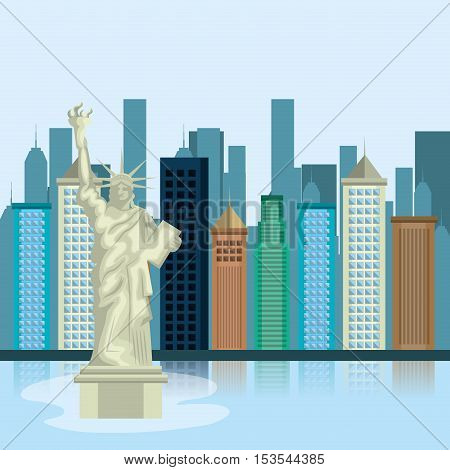 new york city cityscape vector illustration design