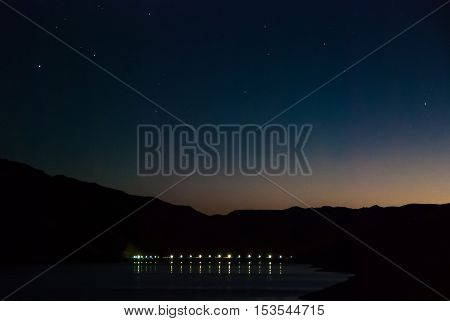 Early Dawn Light Replacing the Starry Night Sky in the Heart of Hells Canyon