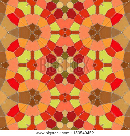 New seamless texture of abstract fabric. Arabic tile texture with geometric ornaments. Texture oriental carpets. Mosaic from glass shards.
