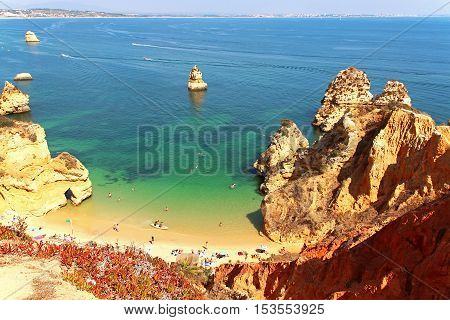 Camilo beach (Praia do Camilo) in Lagos, Algarve, Portugal